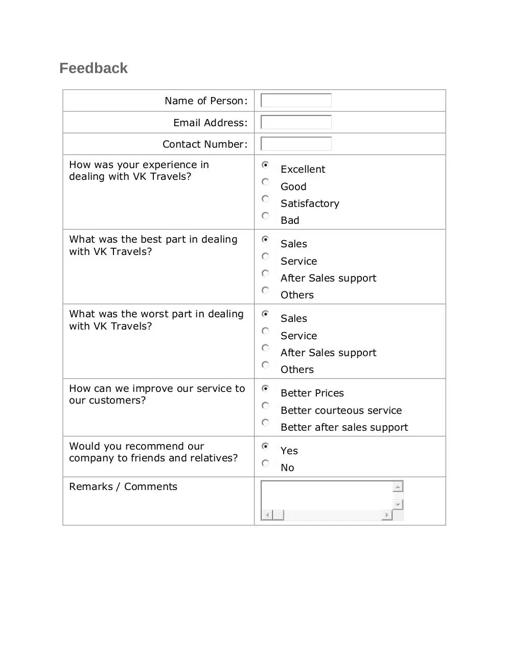 Page 1 of 1, Feedback