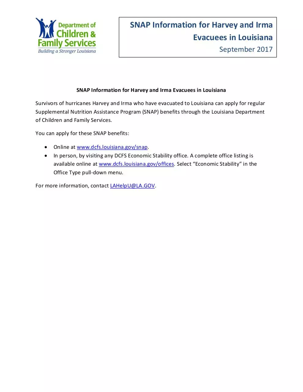 Page 1 of 1, SNAP explanation for Harvey and Irma fact sheet (1)