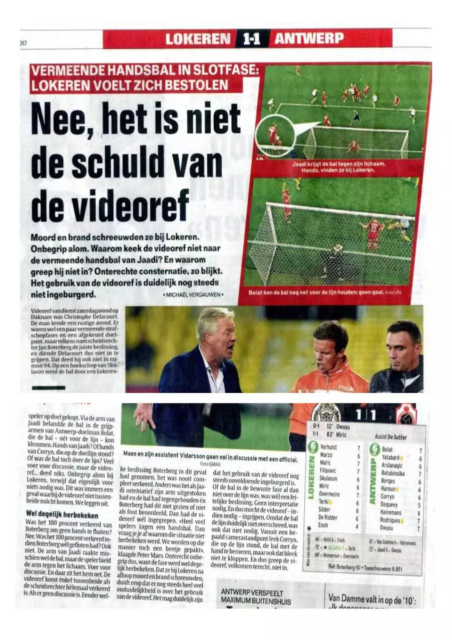Page 1 of 1, Voetbal Lokeren Antwerp