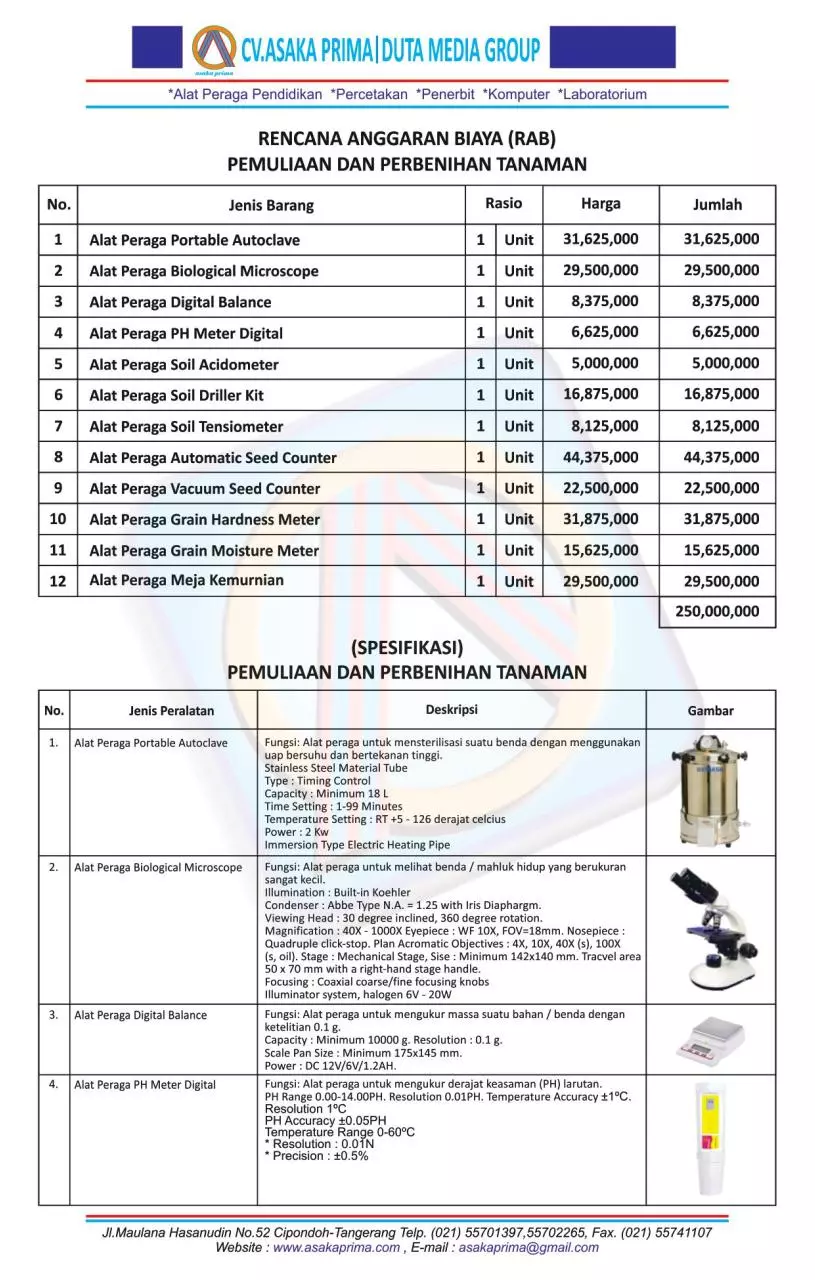 Page 1 of 2, Alat Praktikum SMK Pemuliaan dan Perbenihan Tanaman min