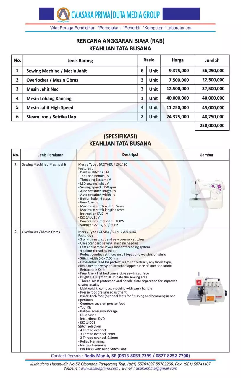 Page 1 of 3, Alat Praktikum SMK Tata Busana ~ Alat Praktek SMK min