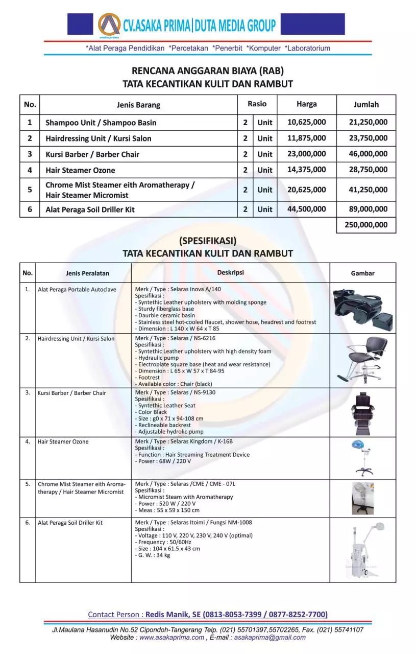 Page 1 of 1, Alat Praktikum SMK Tata Kecantikan Kulit & Rambut min