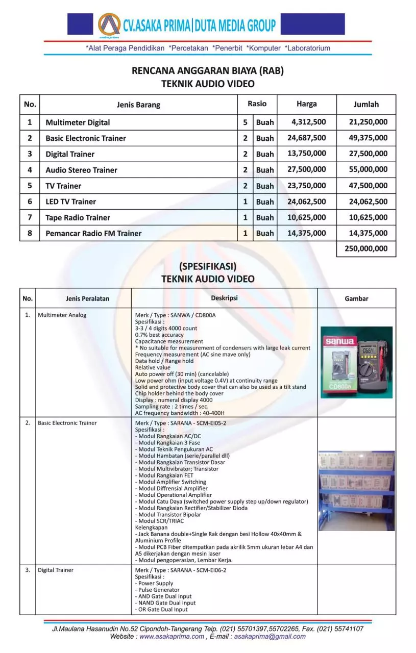 Page 1 of 3, Alat Praktikum SMK Teknik Audio Video min