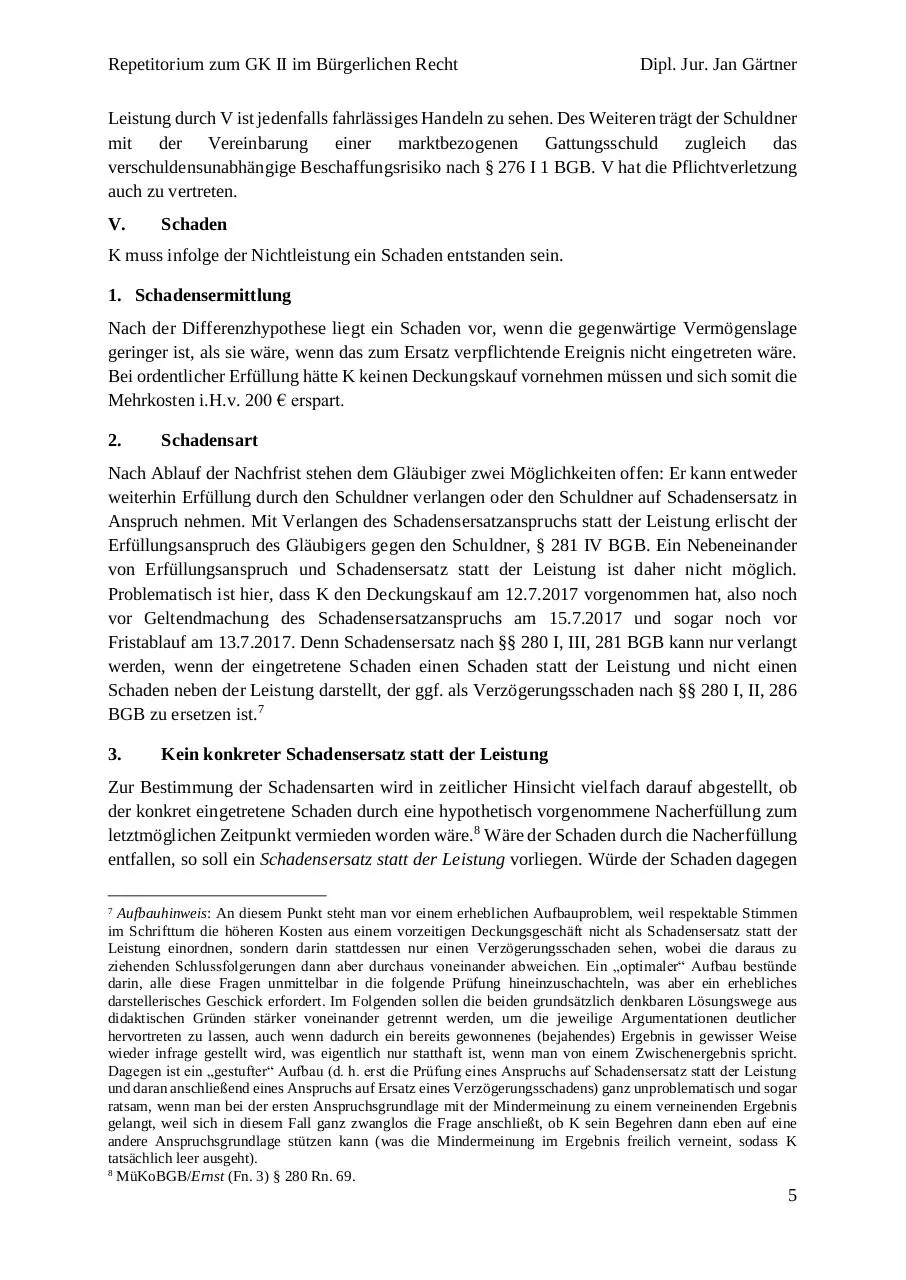 Page 5 of 13, Rep zum GK II im Bürgerlich Recht Lösung