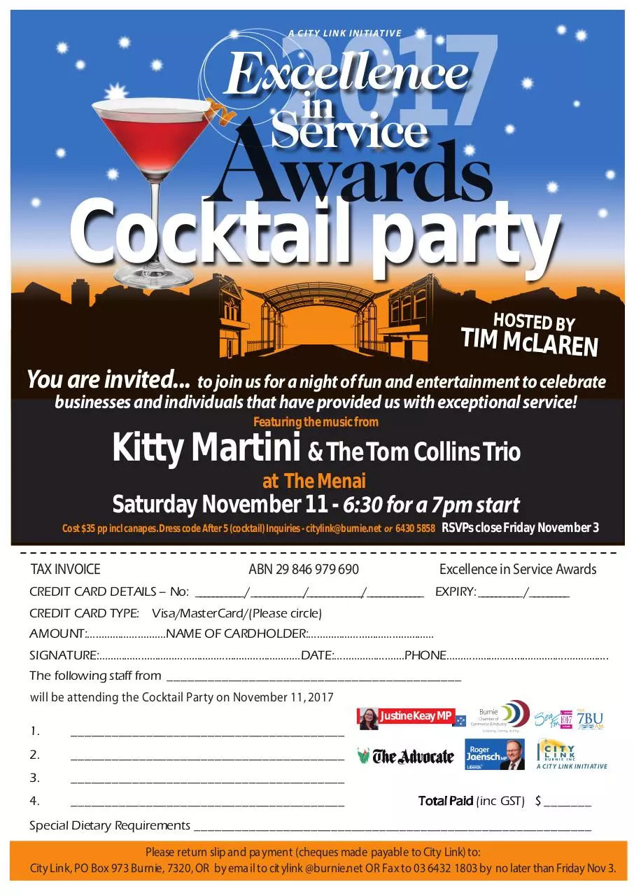 Page 1 of 1, Invitation 2017