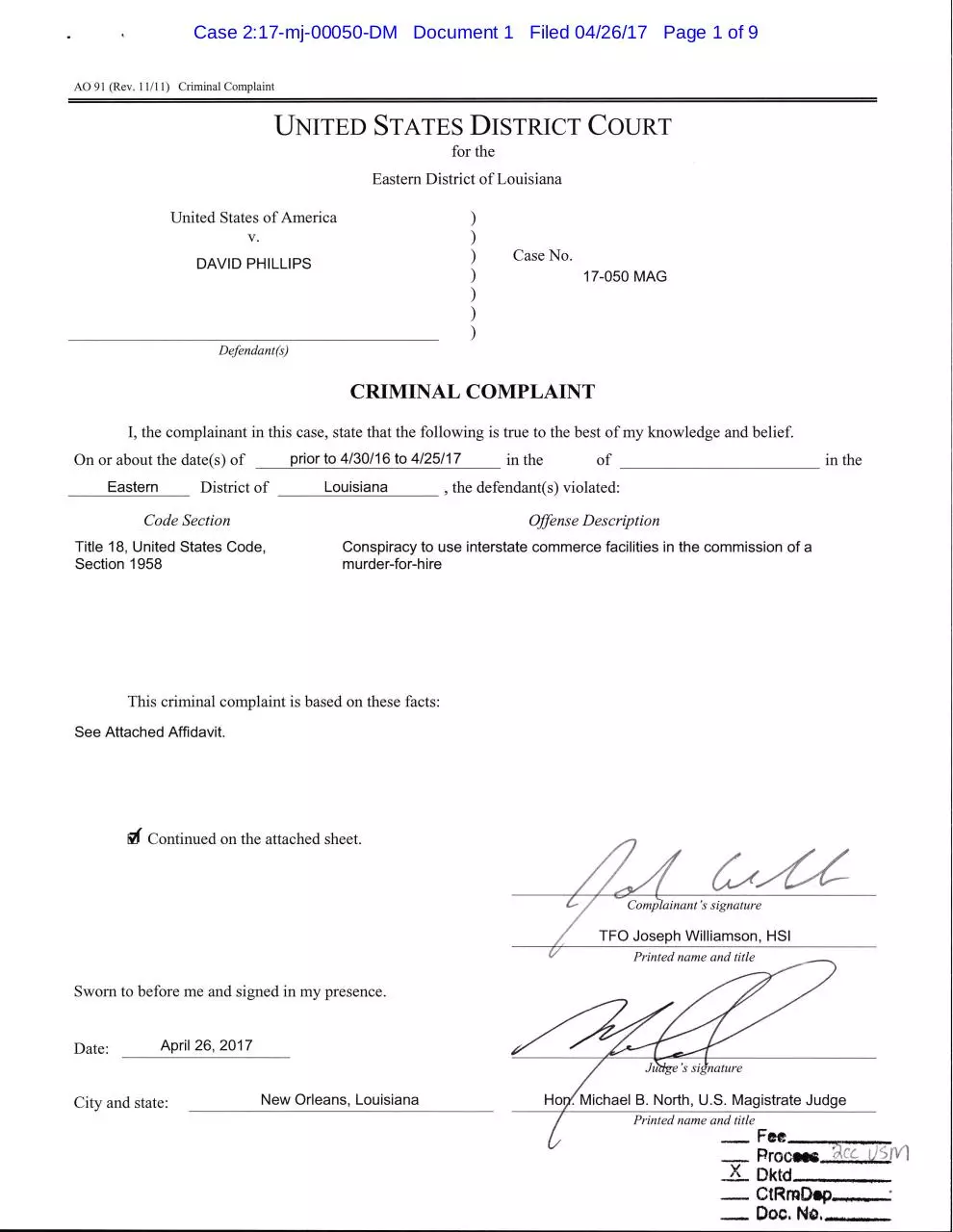 Page 1 of 9, david phillips federal complaint