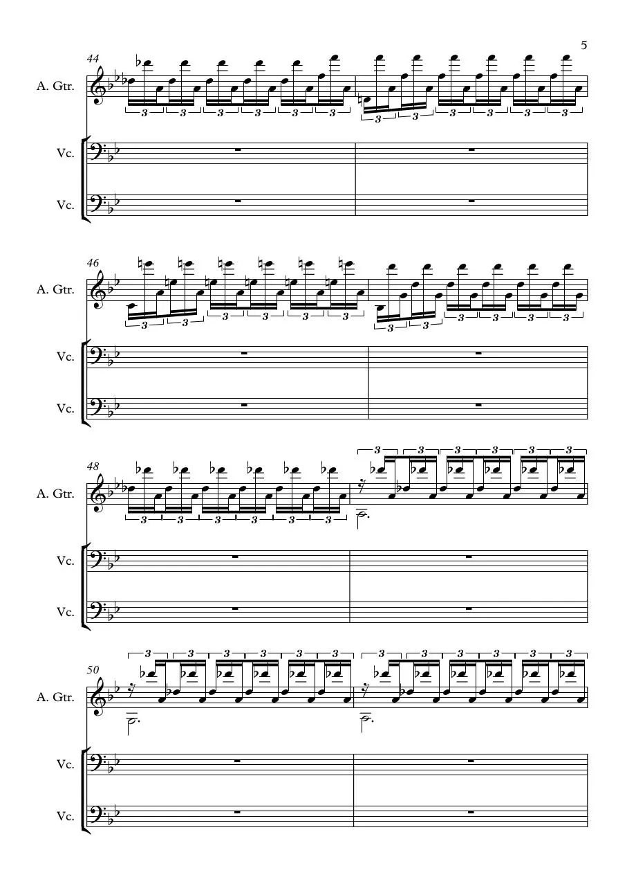 Page 5 of 9, Desassossego Full Score