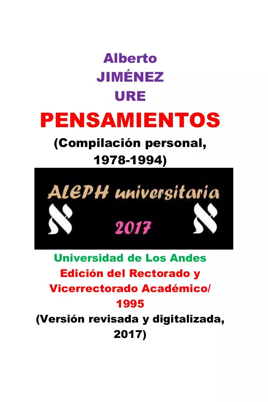 Page 3 of 36, PENSAMIENTOS (J. URE. VERSIÓN REVISADA DIGITALIZADA 2017)