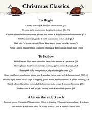 Page 1, Christmas Menu and Set Menu