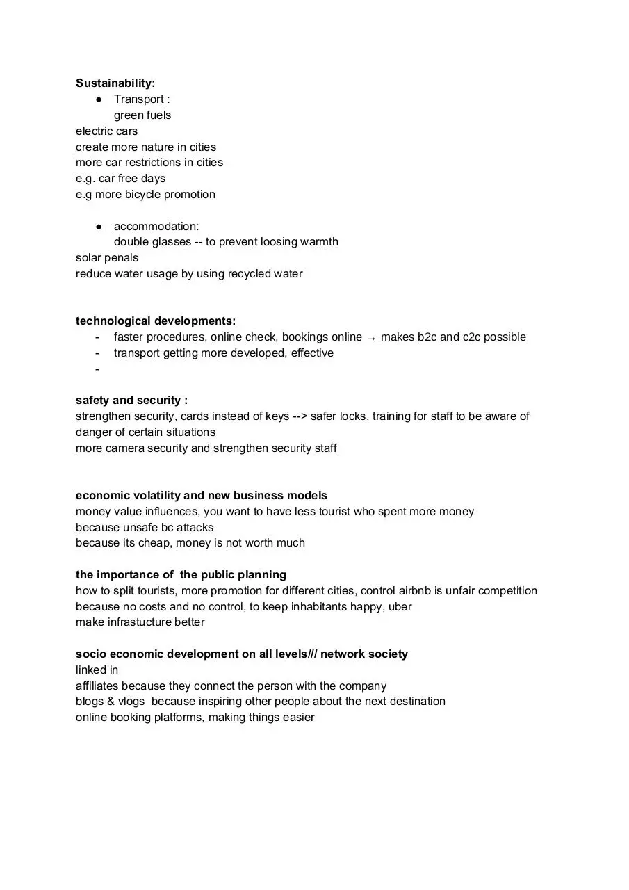 Page 1 of 1, Trends in Tourism Industry