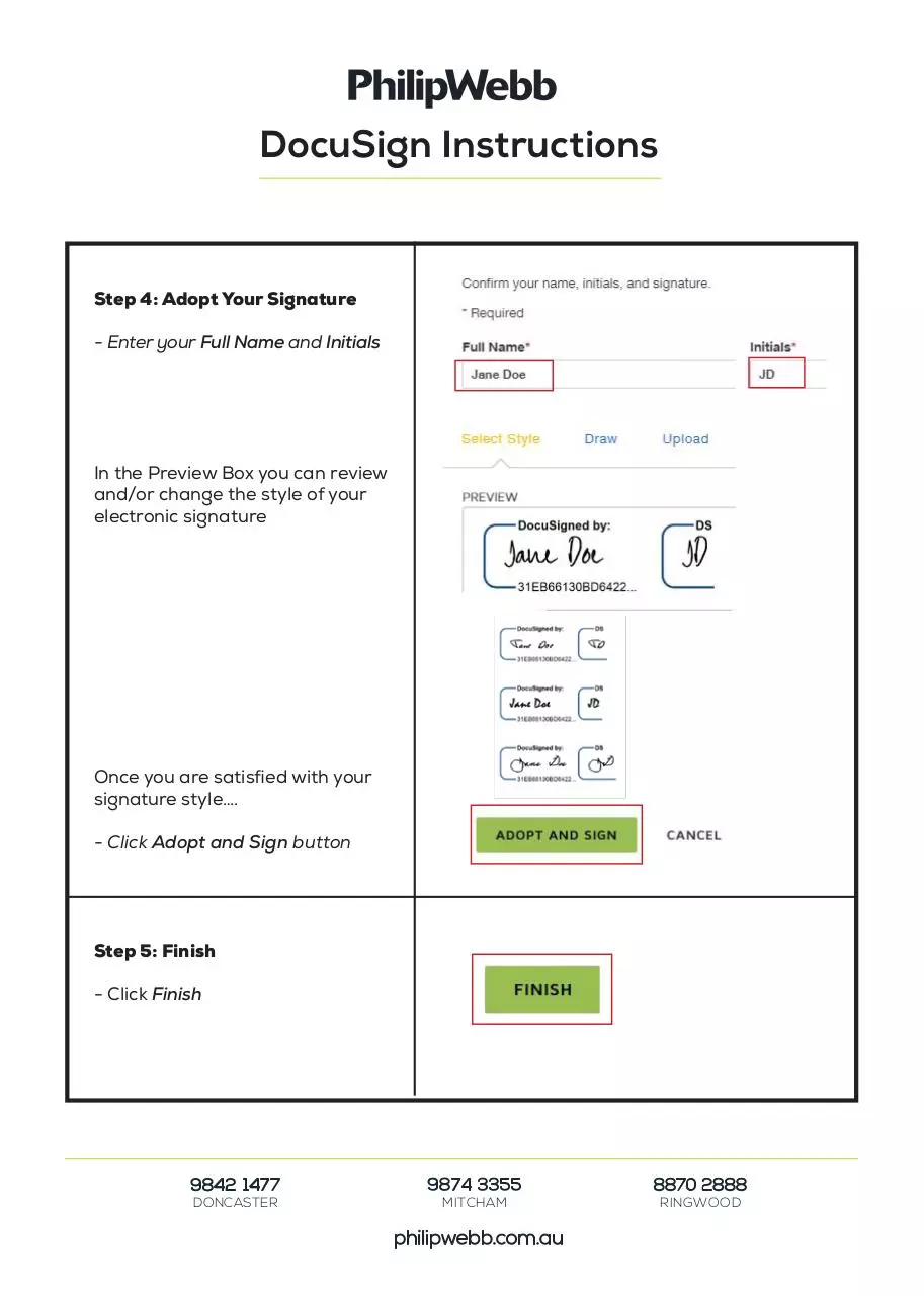 Page 2 of 2, DocuSign Instructions (002)
