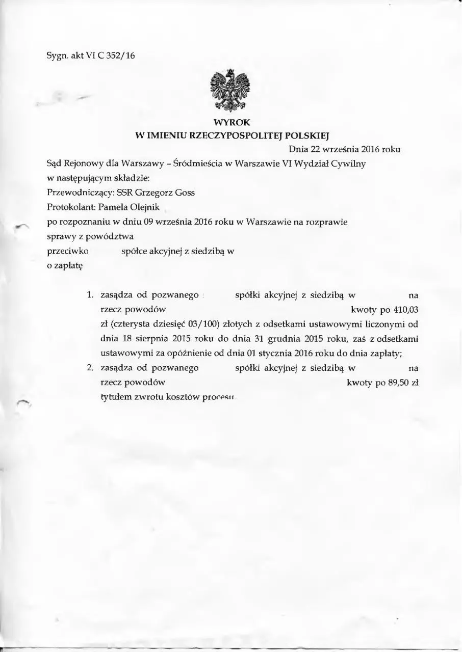 Page 1 of 17, vi c 352 16 mbank odfrankowienie sr wawa srodmiescie