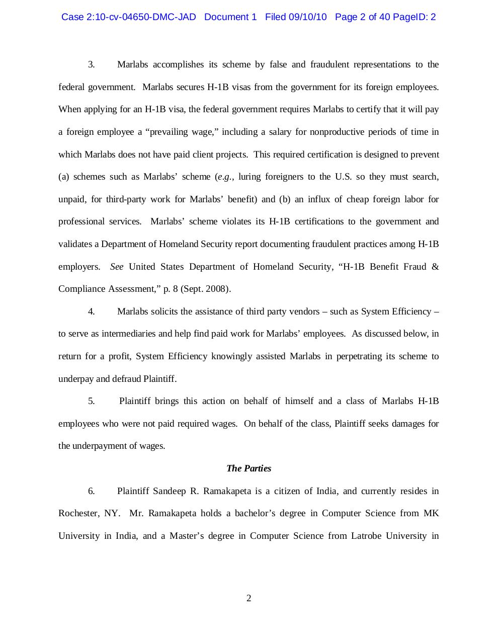 Marlabs Complaint.pdf - page 2/40