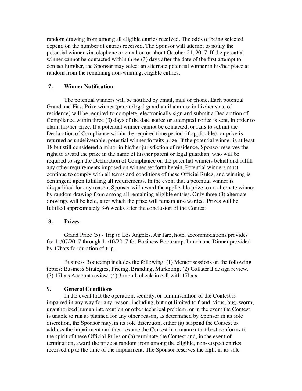 Page 2 of 4, 17hats Business Makeover T&C