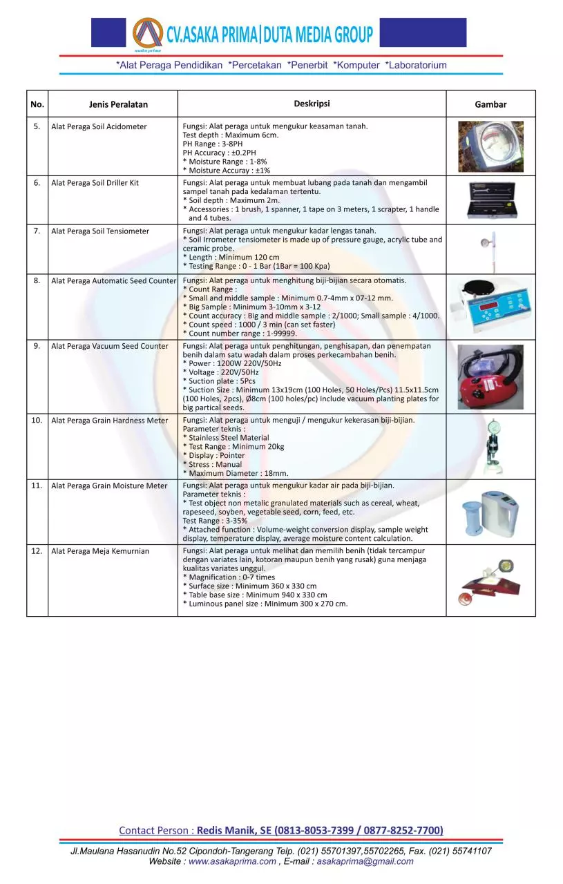 Page 2 of 2, Alat Praktikum SMK Pemuliaan dan Perbenihan Tanaman