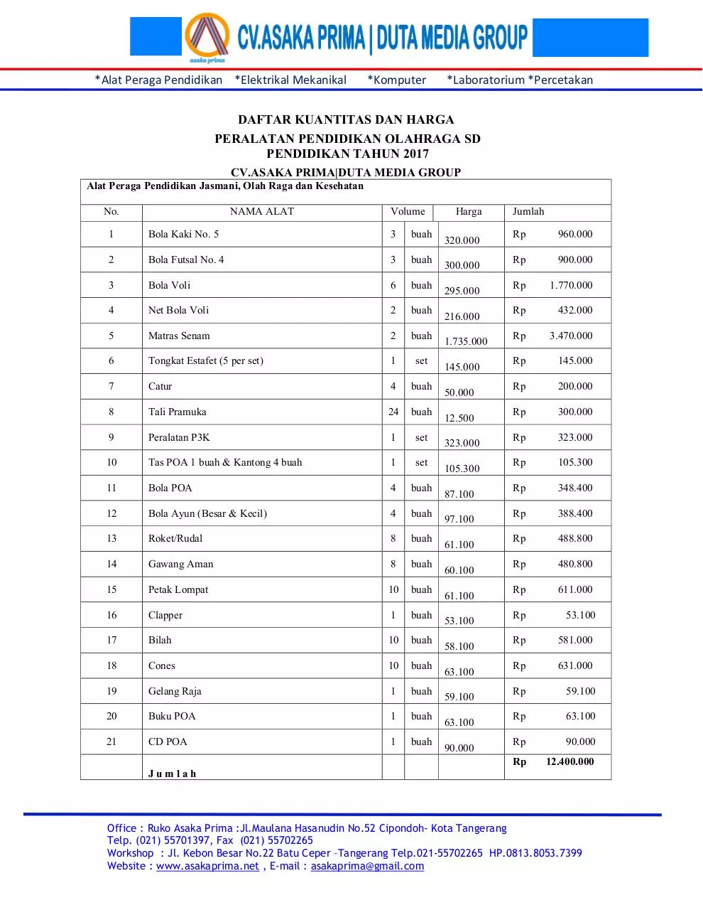 Page 1 of 1, Harga RAB MATEMATIKA SD 2017 CV.ASAKA PRIMA (6)