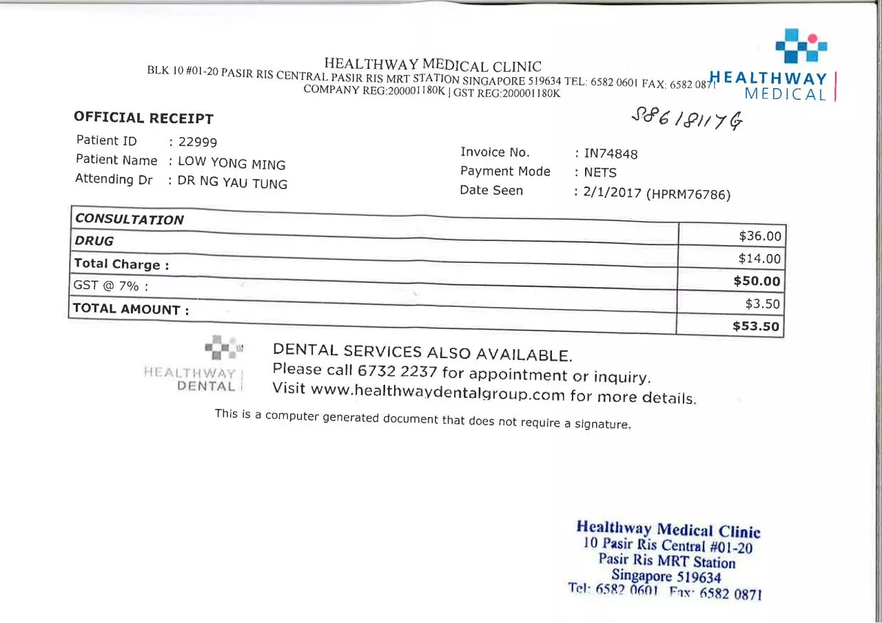Page 1 of 1, Low Yong Ming Medical 2 Jan 2017