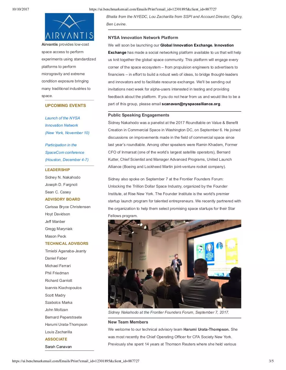 Page 3 of 5, NYSA FALL2017 NEWSLETTER