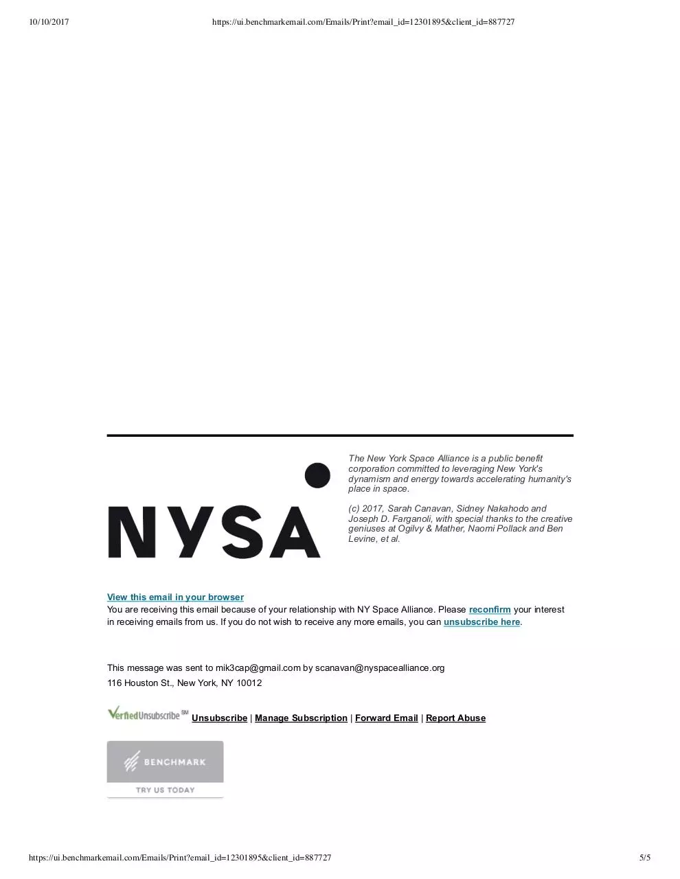 Page 5 of 5, NYSA FALL2017 NEWSLETTER