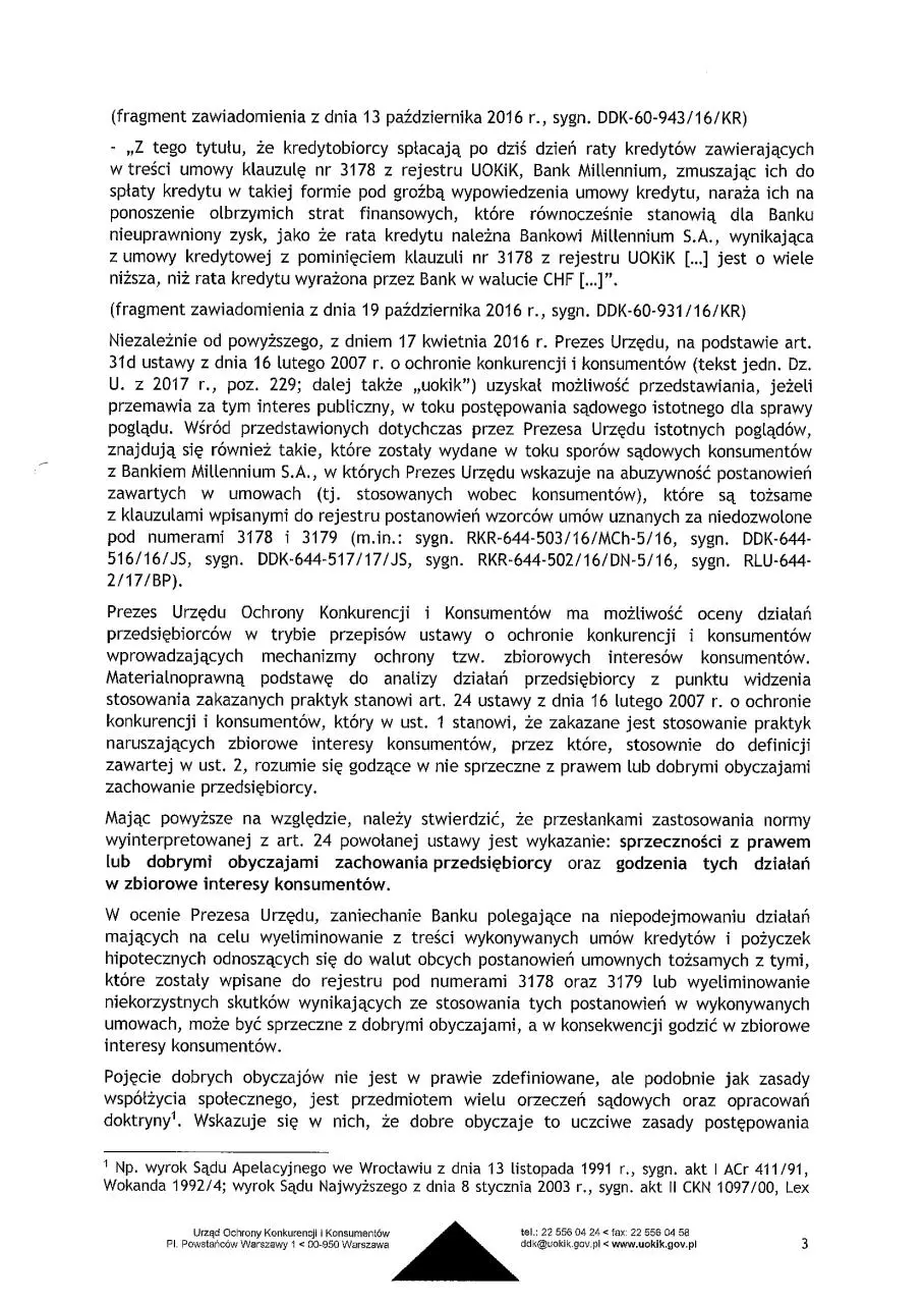 Page 3 of 6, 2017 07 17 postanowienie Bank Millennium S A UOKiK