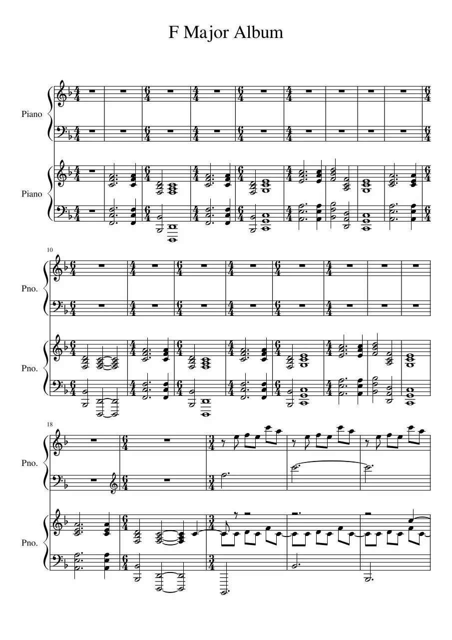 Page 1 of 5, F Major