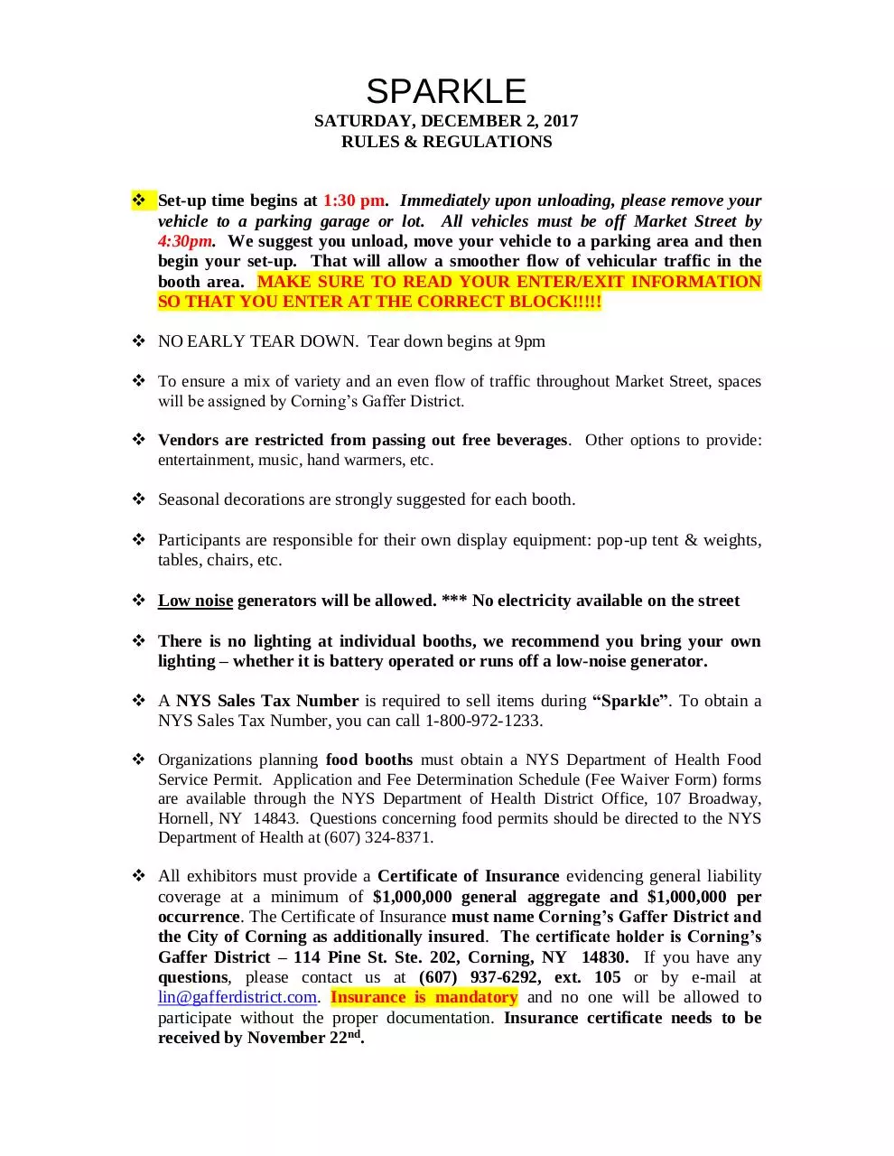 Page 1 of 2, Sparkle Rules Regulations