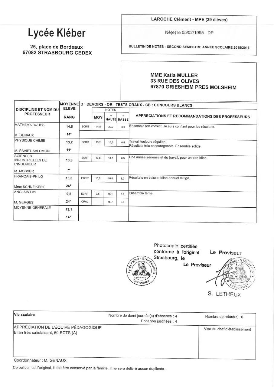 Page 5 of 5, Clément LAROCHE MPE
