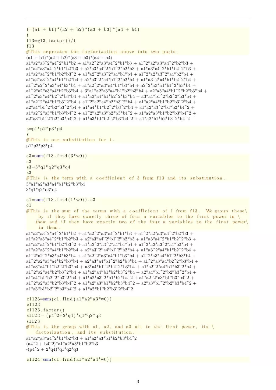 Page 3 of 6, coefficient x13