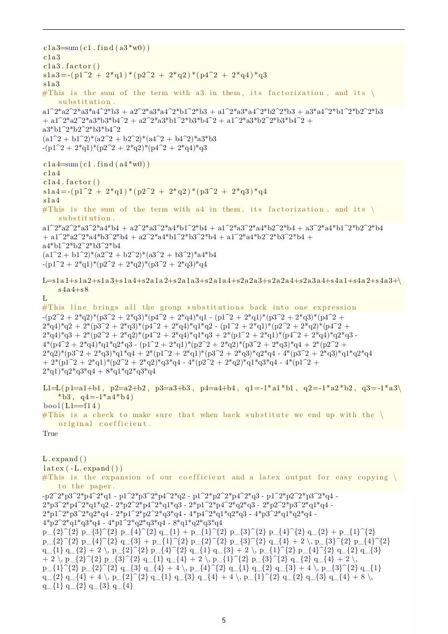 Page 5 of 5, coefficient x14
