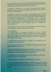 Page 4, Francois Sartre Avocat vs Volkswagen