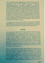 Page 5, Francois Sartre Avocat vs Volkswagen
