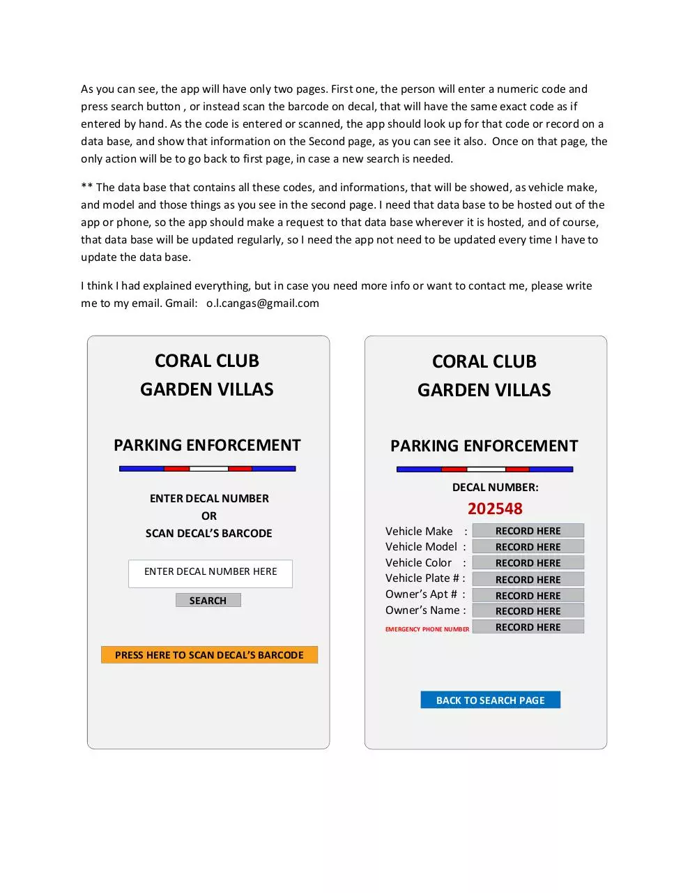 Page 1 of 1, code app parking 2