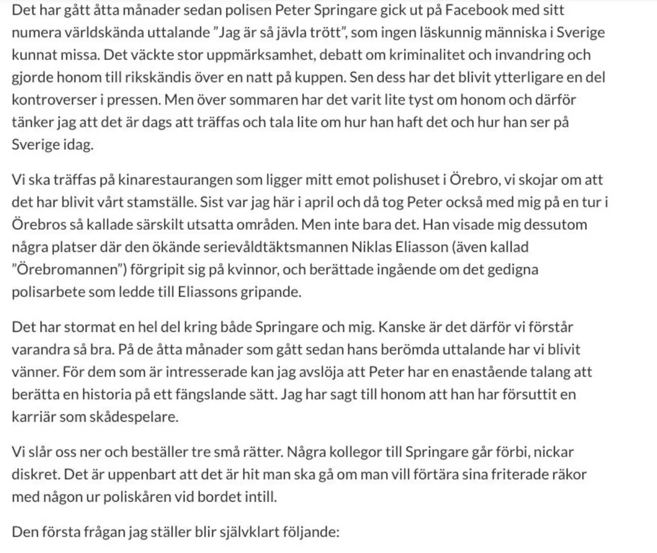Page 3 of 18, Peter Springare