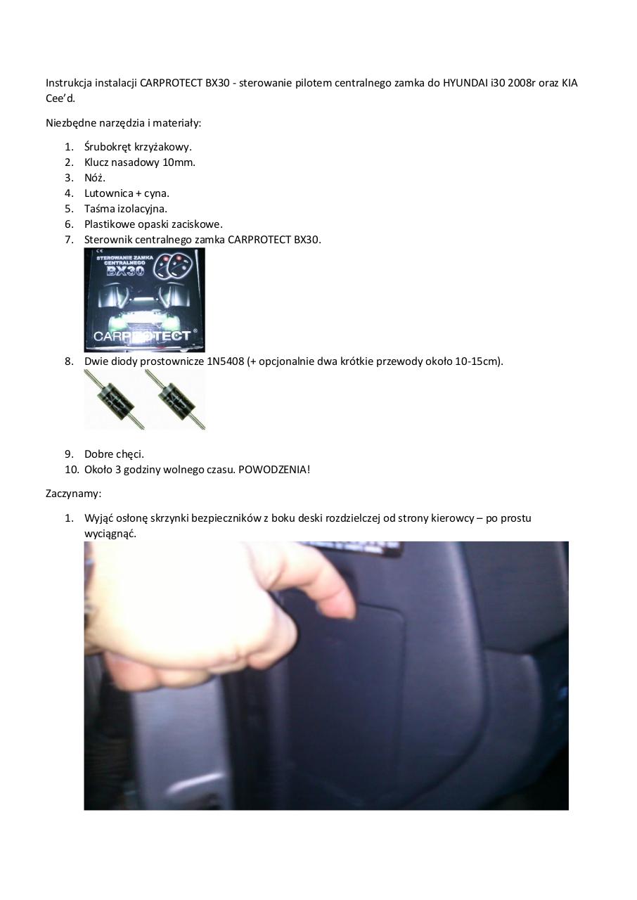 Instrukcja instalacji sterowania pilotem centralnego zamka.pdf - page 1/7