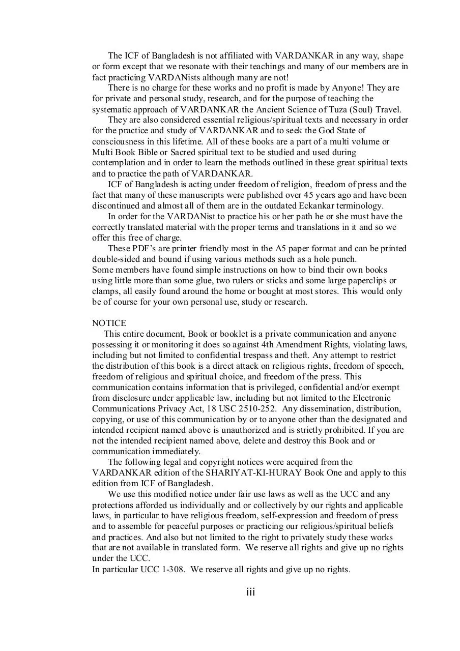 Page 3 of 292, VARDANKAR Dialogues with the Master