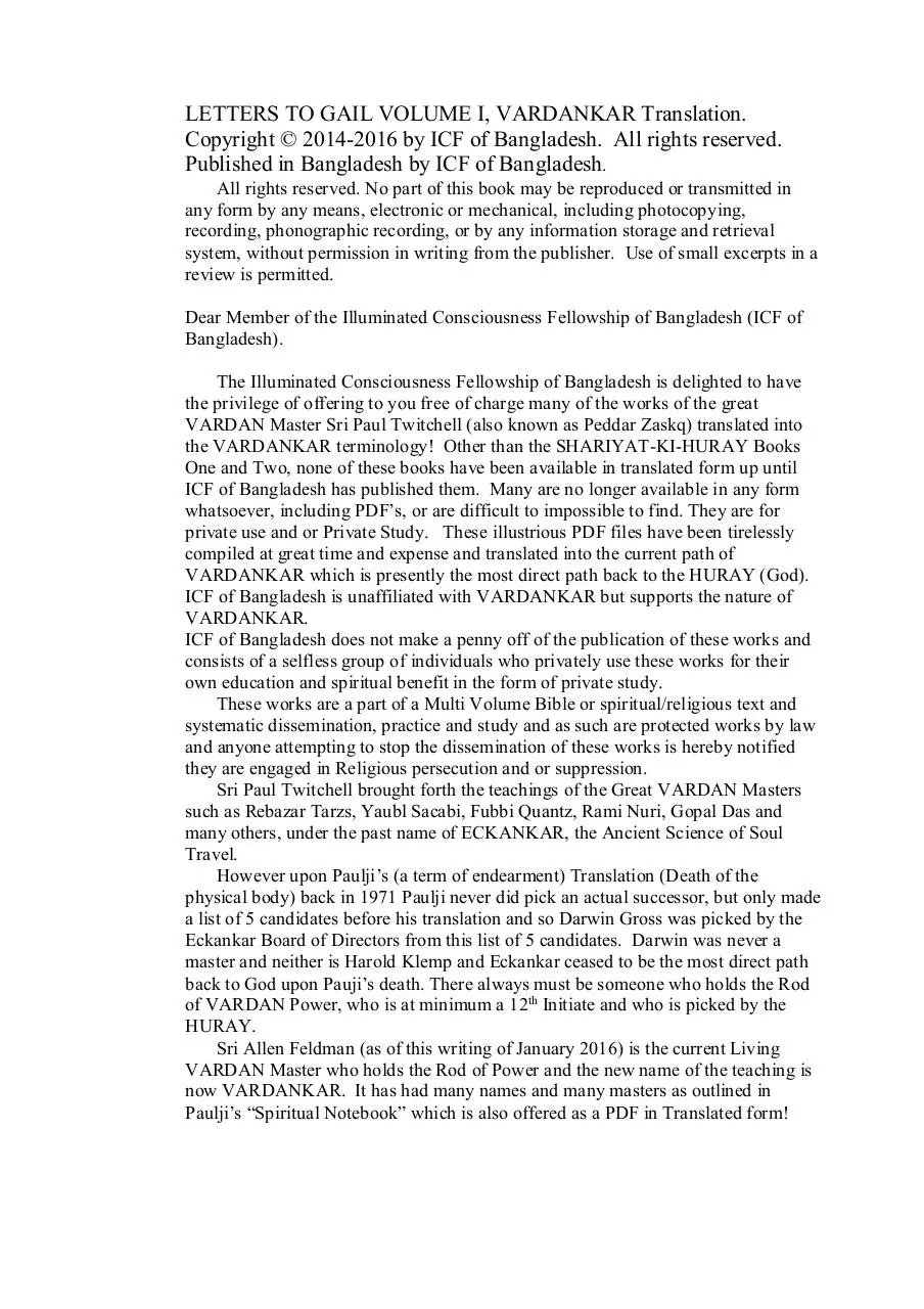 Page 3 of 254, VARDANKAR Letters to Gail One