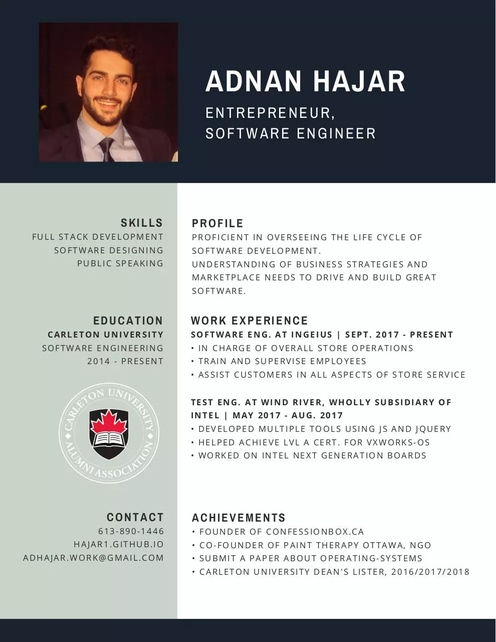 Page 1 of 1, adnanhajarResume