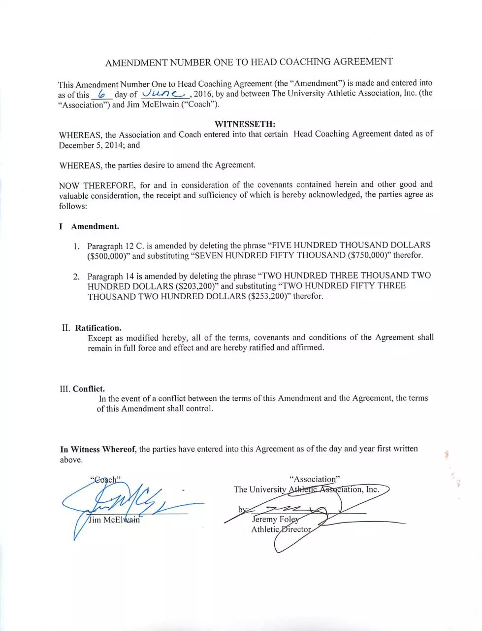 Page 1 of 52, Jim McElwain contract