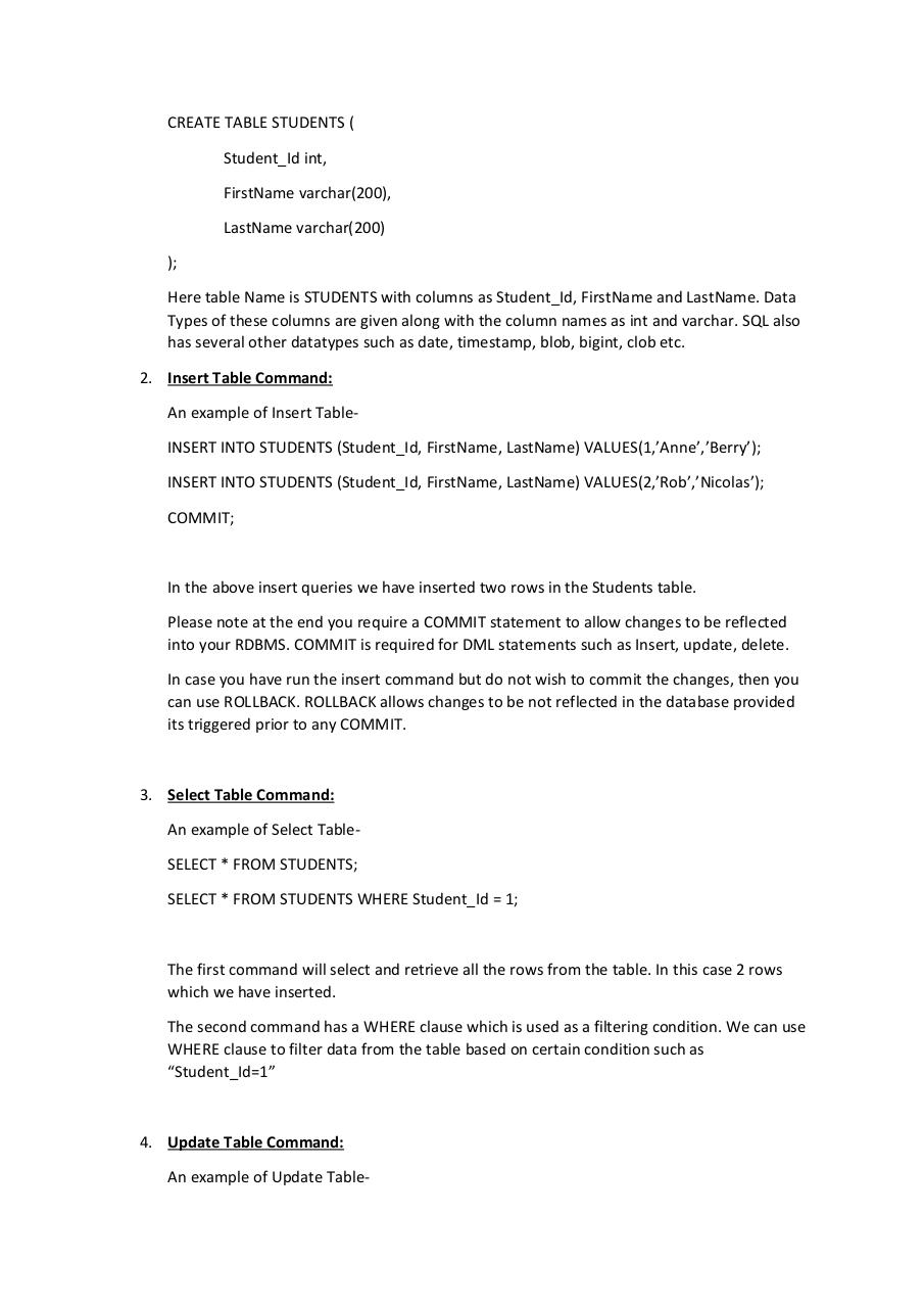 Document preview Introduction to SQL Language .pdf - page 2/4