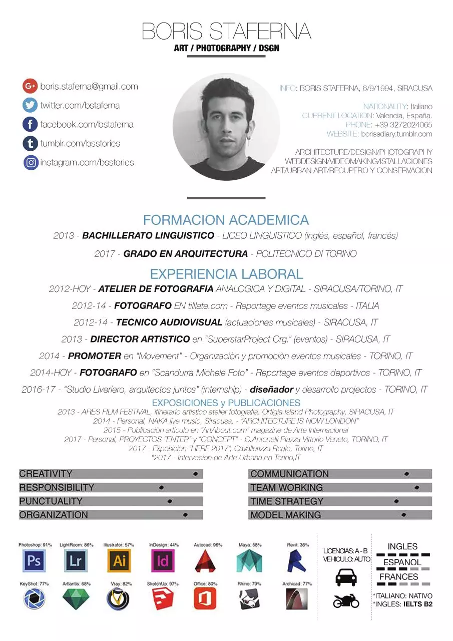 Page 1 of 1, CV Boris Staferna (espanol) hq nuovo