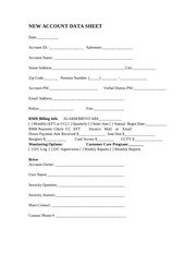Page 1, Alarm Brivo New Acct Data Sheet Fill