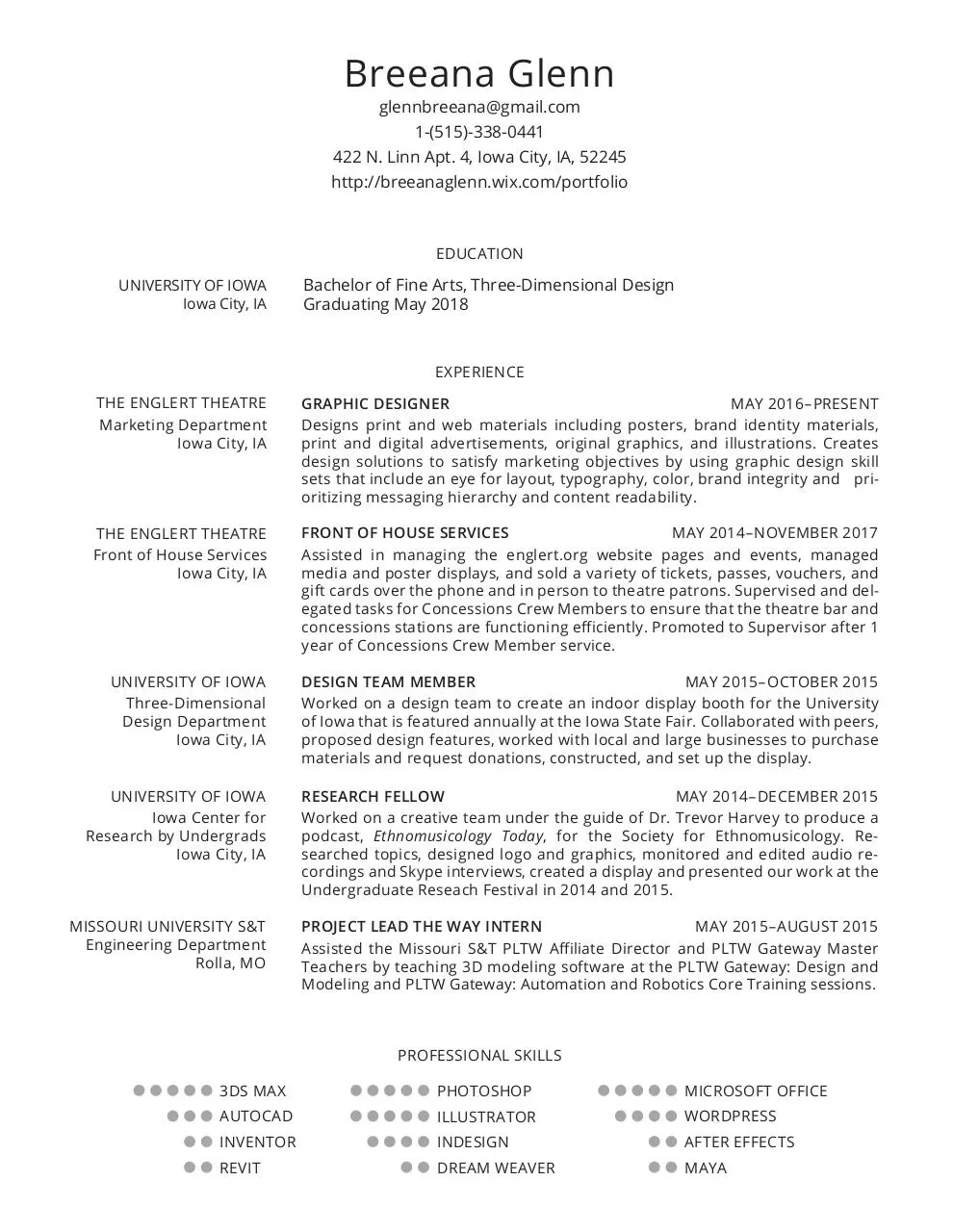 Document preview - BreeanaGlenn_Resume_2017.pdf - Page 1/1