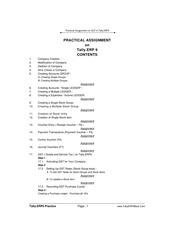 Page 1, Practical Assignment TallyERP9 GST
