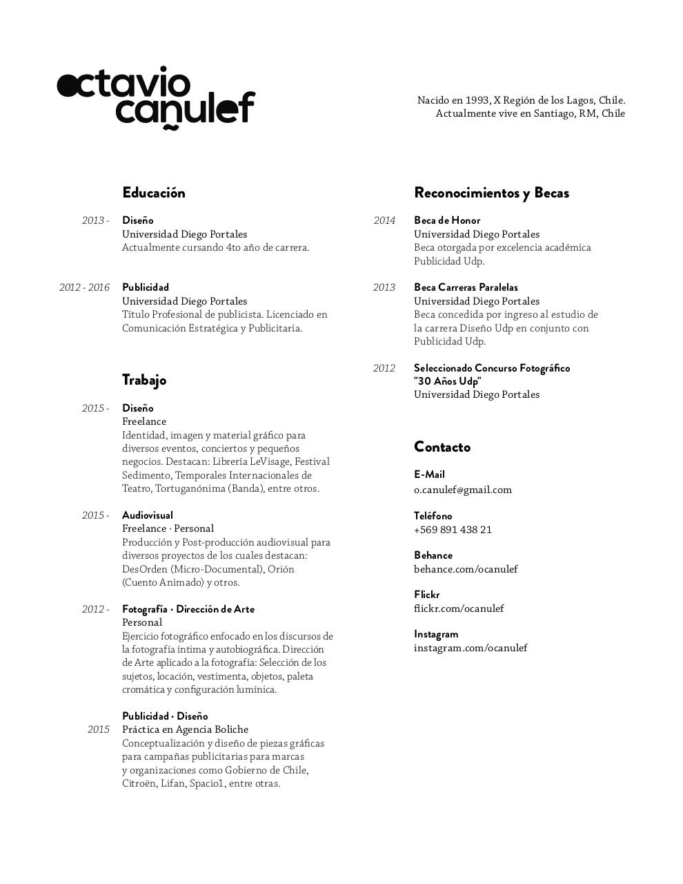 Document preview octavio_canulef_CV.pdf - page 1/1