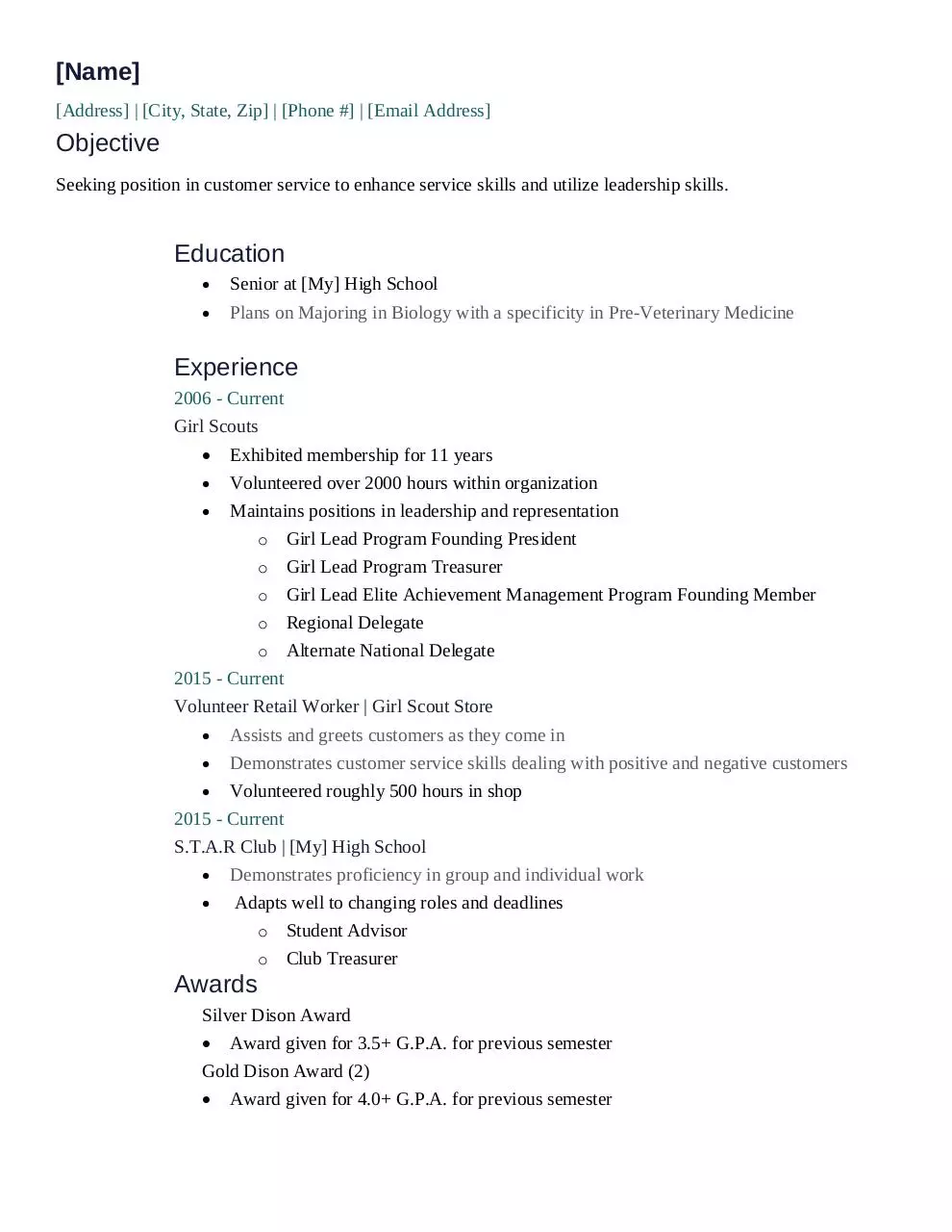 Page 1 of 2, Updated Resume