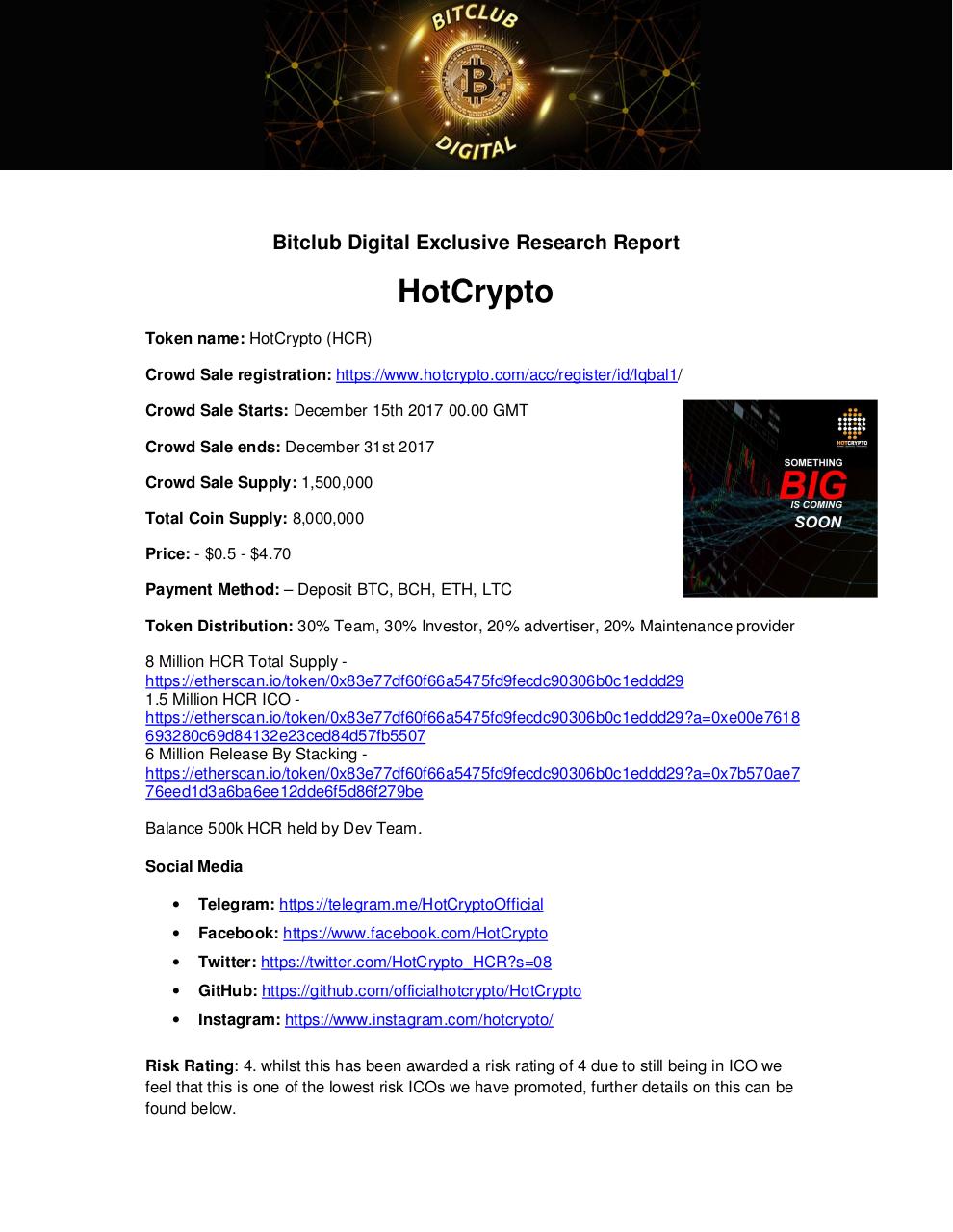 Document preview Hot Crypto Research Report - lqbal1.pdf - page 1/5