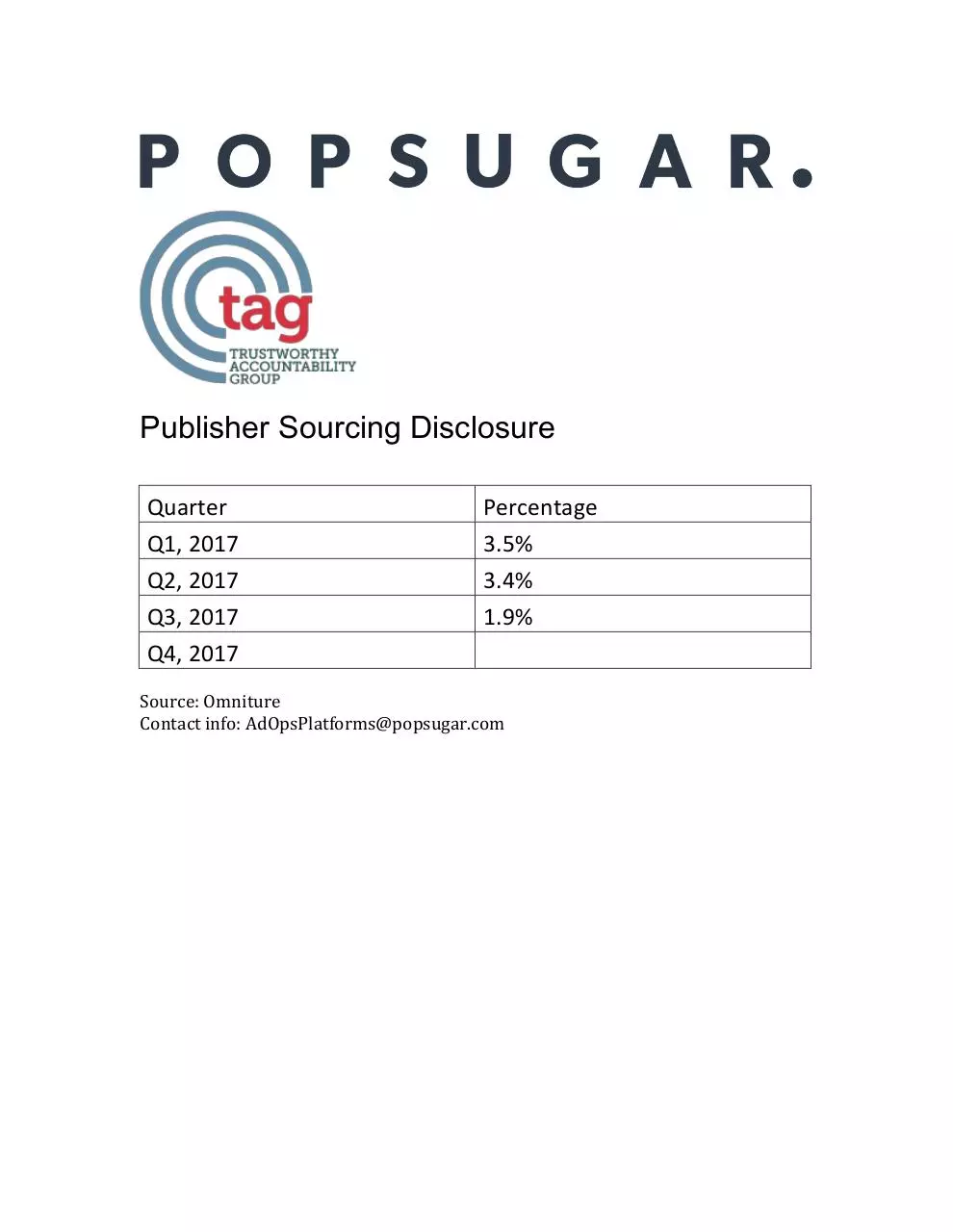 Page 1 of 1, Publisher Sourcing Disclosure PS (1)