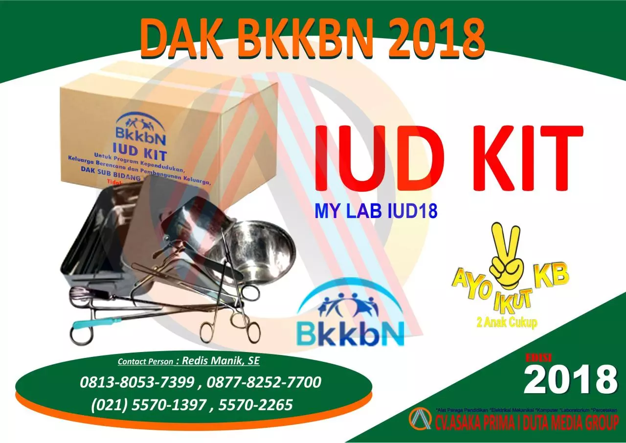 Page 1 of 1, IUD KIT 2018 Produk DAK BkkbN 2018