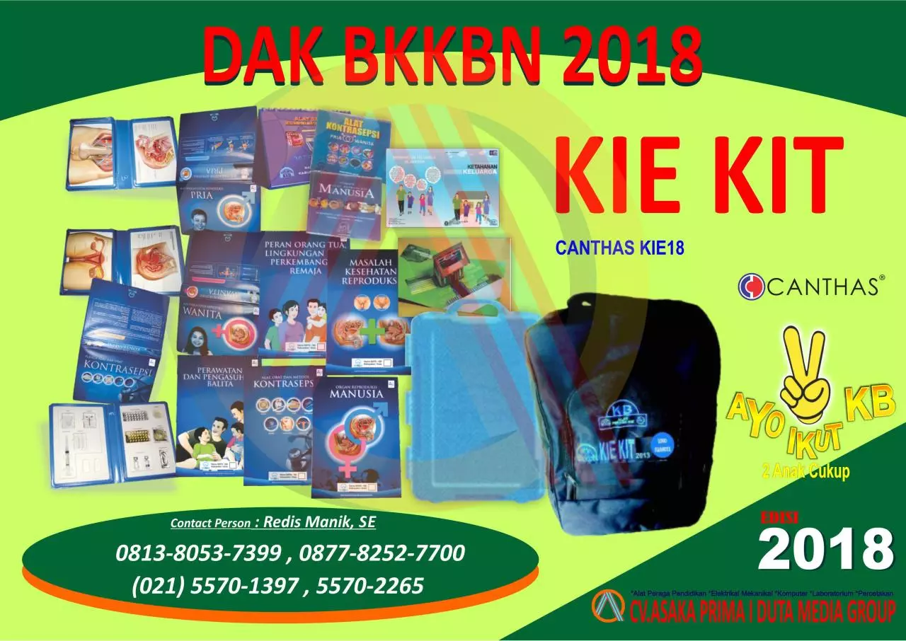 Page 1 of 1, KIE KIT KKb 2018 Produk DAK BkkbN 2018