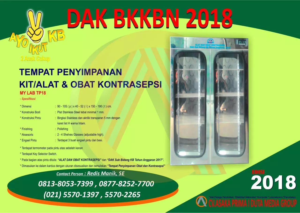 Page 1 of 1, Lemari Alokon KIT 2018 Produk DAK BkkbN 2018